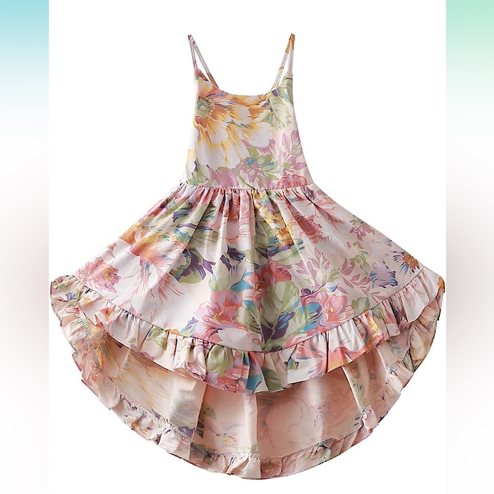 Girls spring or summer dress. Very comfortable can be worn casual or dressy.